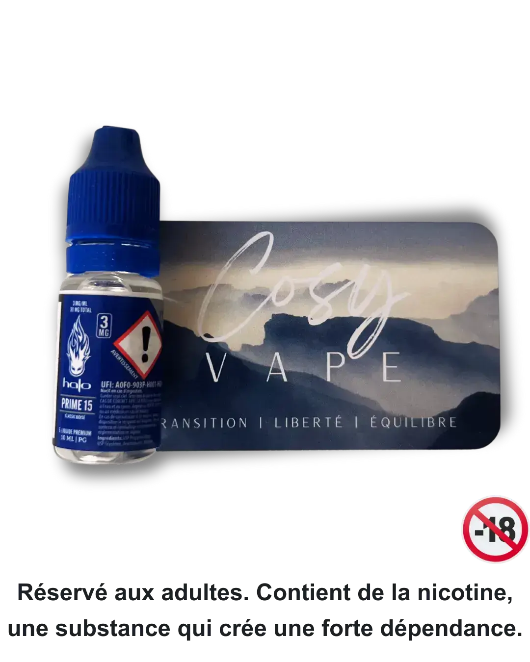 E-Liquide Halo - Prime 15, 10ml - Cosy Vape