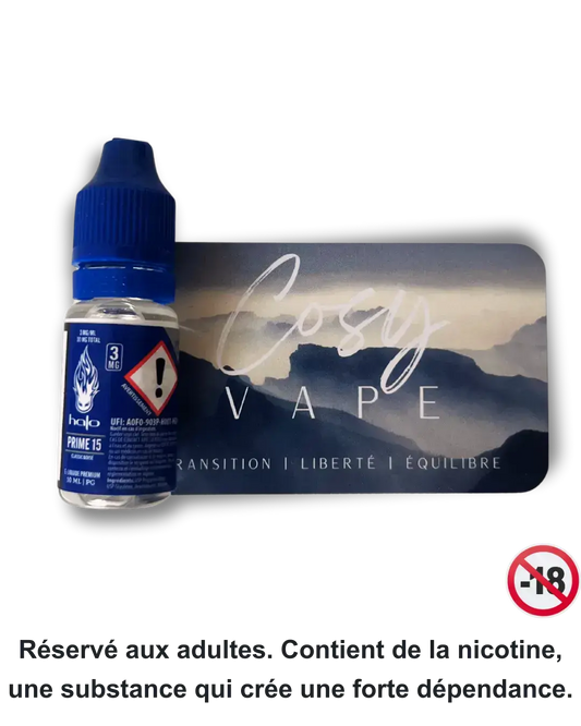 E-Liquide Halo - Prime 15, 10ml - Cosy Vape